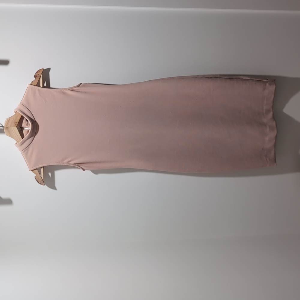 Marciano Soft Pink Ribbed Knit Dress